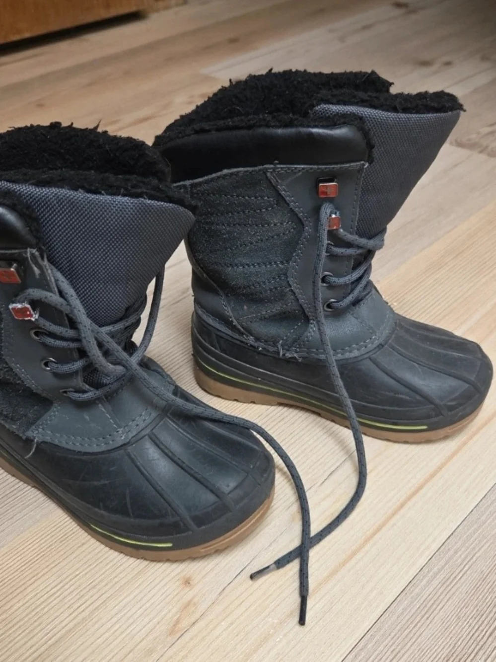 Kids Black Winter Snow Boots - Unbranded